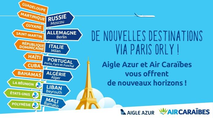 Code share Air Caraïbes-Aigle Azur pour plus de destinations